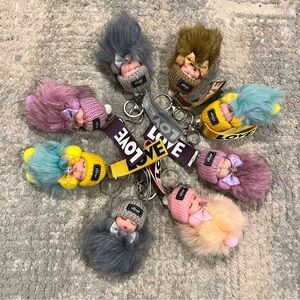 Pom Pom Doll Keychains